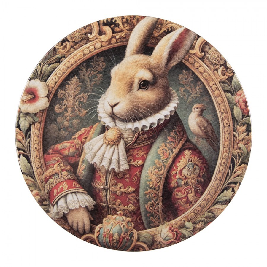 Servírovací umělý talíř Victorian Gentleman Rabbit - Ø 33*1 cm