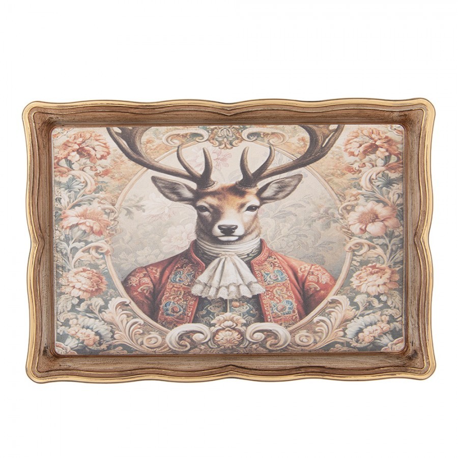 Servírovací podnos s jelenem Collection Aristocrat - 31*22*2 cm