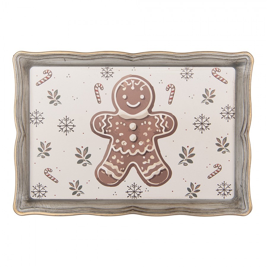 Plastový podnos tác s perníčkem Gingerbread Magic - 31*22*2 cm
