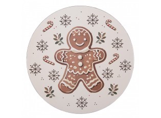Plastový talíř s perníčkem Gingerbread Magic - Ø 40*1 cm