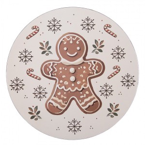 Plastový talíř s perníčkem Gingerbread Magic - Ø 40*1 cm