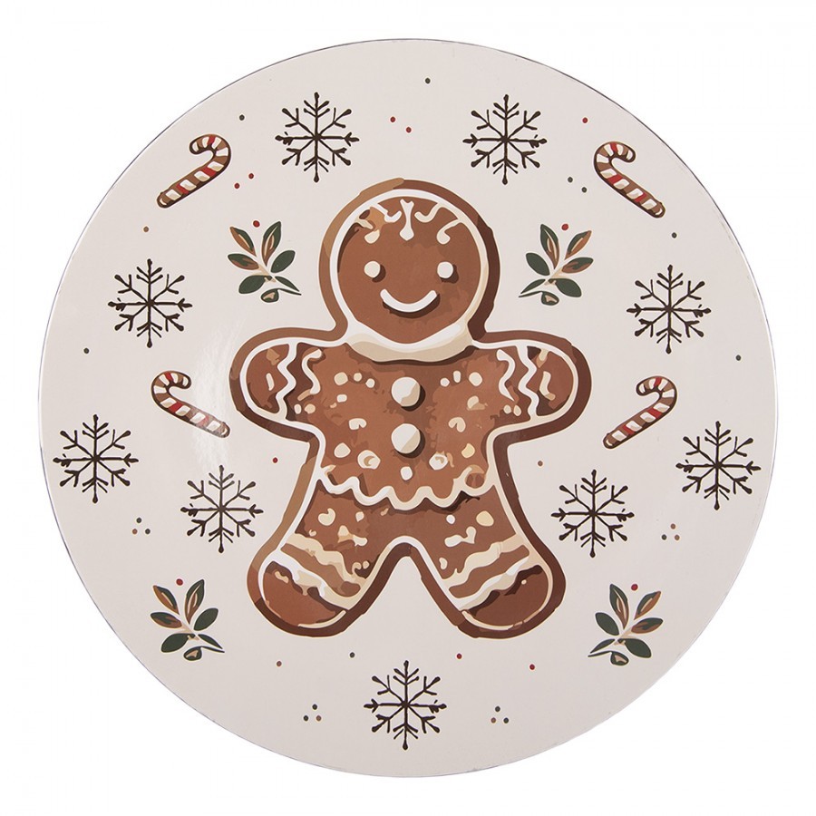 Plastový talíř s perníčkem Gingerbread Magic - Ø 33*1 cm