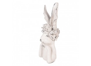 Decorative Figurine Rabbit 21x17x45 Cm White Plastic - 21*17*45 cm