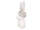 Decorative Figurine Rabbit 15x14x35 Cm White Plastic - 15*14*35 cm Clayre & Eef