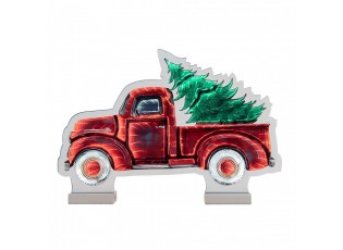 Christmas Infinity Mirror Lamp Car 40x5x28 Cm Red Plastic - 40*5*28 cm
