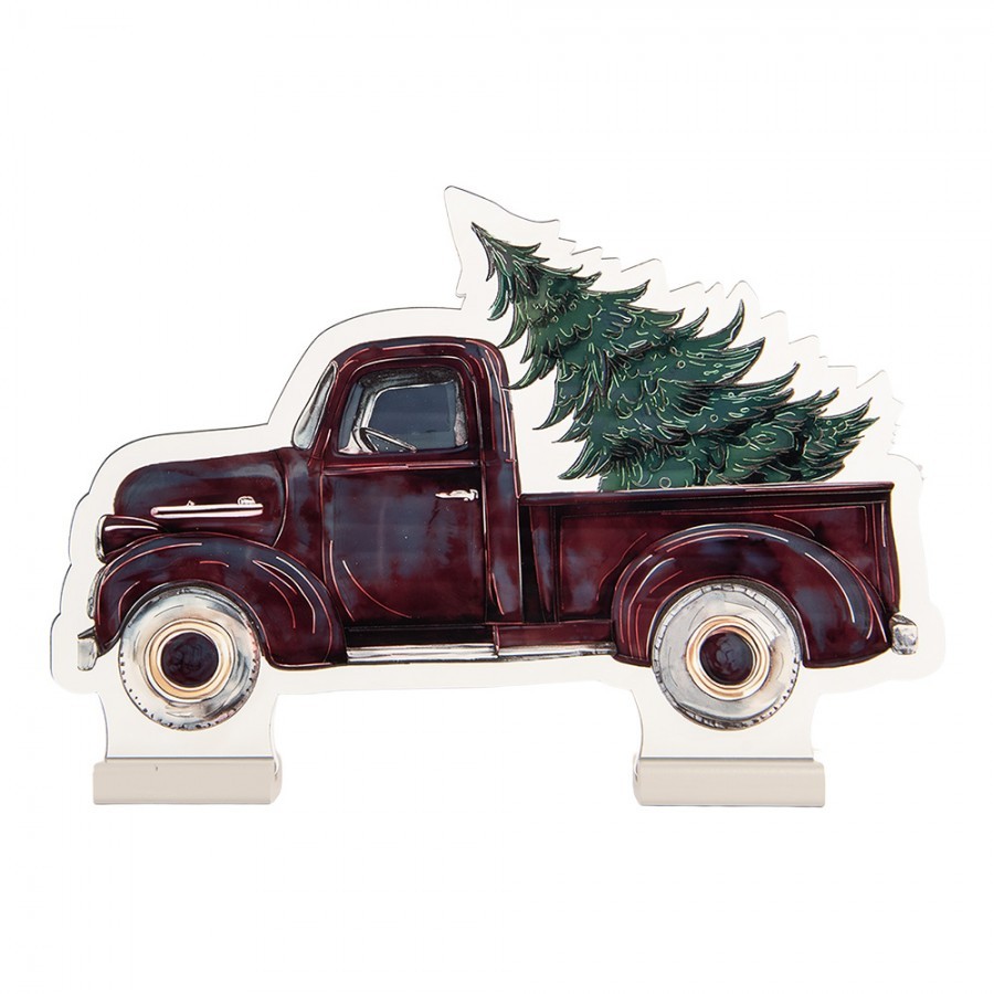 Christmas Infinity Mirror Lamp Car 40x5x28 Cm Red Plastic - 40*5*28 cm