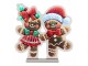 Christmas Infinity Mirror Lamp Gingerbread Man 37x7x37 Cm Brown Plastic - 37*7*37 cm Clayre & Eef