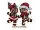 Christmas Infinity Mirror Lamp Gingerbread Man 37x7x37 Cm Brown Plastic - 37*7*37 cm Clayre & Eef