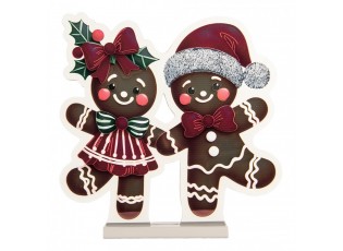 Christmas Infinity Mirror Lamp Gingerbread Man 37x7x37 Cm Brown Plastic - 37*7*37 cm
