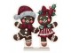 Christmas Infinity Mirror Lamp Gingerbread Man 37x7x37 Cm Brown Plastic - 37*7*37 cm Clayre & Eef