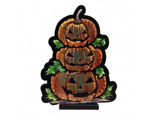 Christmas Infinity Mirror Lamp Pumpkin 30x7x41 Cm Orange Plastic - 30*7*41 cm