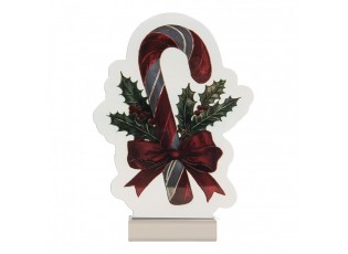 Christmas Infinity Mirror Lamp Candy Cane 15x5x21 Cm Red Plastic - 15*5*21 cm