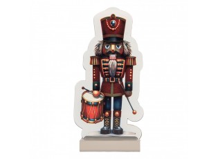 Christmas Infinity Mirror Lamp Nutcracker 12x7x24 Cm Red Plastic - 12*7*24 cm