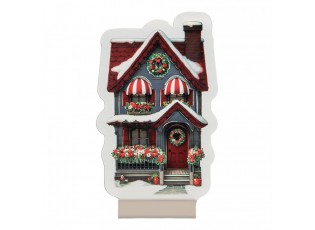 Christmas Infinity Mirror Lamp House 13x5x21 Cm Red Plastic - 13*5*21 cm
