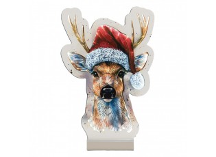 Christmas Infinity Mirror Lamp Deer 16x5x25 Cm Brown Plastic - 16*5*25 cm