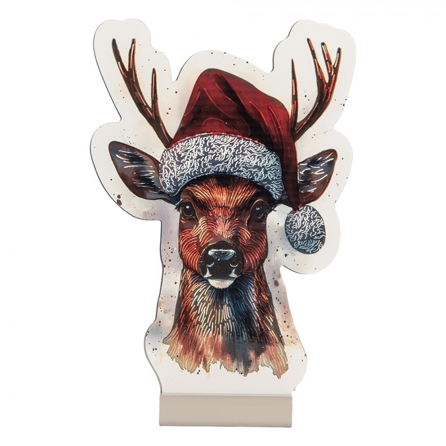 Christmas Infinity Mirror Lamp Deer 16x5x25 Cm Brown Plastic - 16*5*25 cm