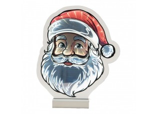 Christmas Infinity Mirror Lamp Santa Claus 19x5x22 Cm White Plastic - 19*5*22 cm