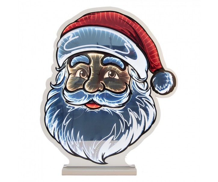 Christmas Infinity Mirror Lamp Santa Claus 48x8x57 Cm Red Plastic - 48*8*57 cm Clayre & Eef