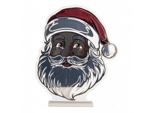 Christmas Infinity Mirror Lamp Santa Claus 48x8x57 Cm Red Plastic - 48*8*57 cm
