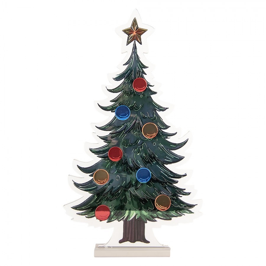 Christmas Infinity Mirror Lamp Christmas Tree 38x7x67 Cm Green Plastic - 38*7*67 cm