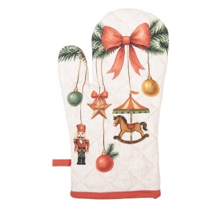 Vánoční bavlněná chňapka - rukavice Christmas Carousel Dream - 18*30 cm