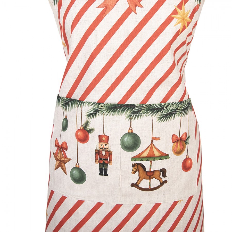 Vánoční bavlněná zástěra Christmas Carousel Dream - 70*85 cm
