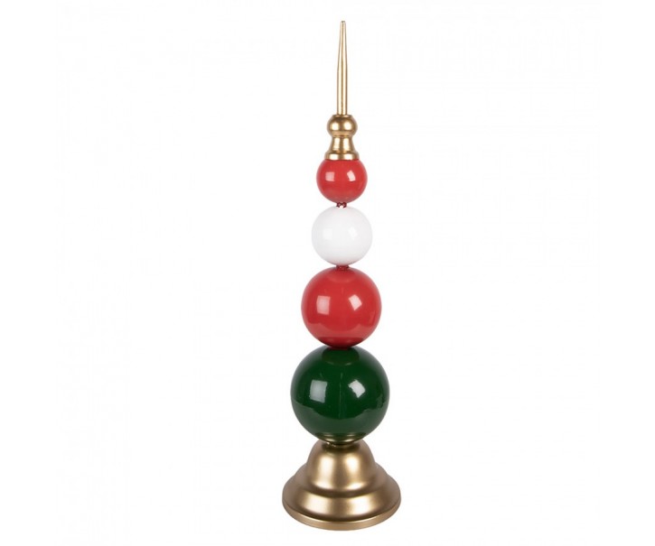 Christmas Decoration Figurine ? 12x48 Cm Green Metal - ? 12*48 cm Clayre & Eef