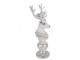 Bílý antik dekorační svícen Jelen s patinou - 17*11*38 cm Clayre & Eef