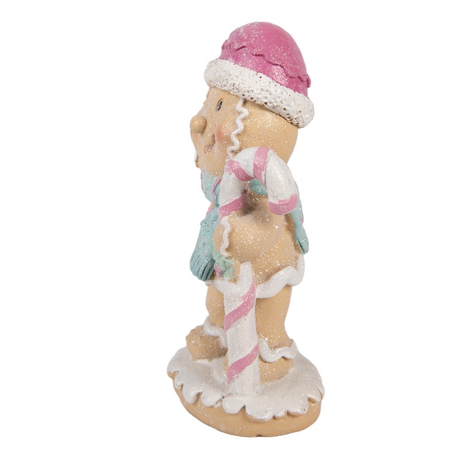 Christmas Decoration Figurine Gingerbread Man 9x6x16 Cm Brown Plastic - 9*6*16 cm
