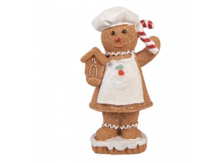 Christmas Decoration Figurine Gingerbread Man 8x5x15 Cm Brown Plastic - 8*5*15 cm