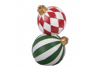 Christmas Decoration Figurine Christmas Bauble ? 12x20 Cm White Plastic - ? 12*20 cm