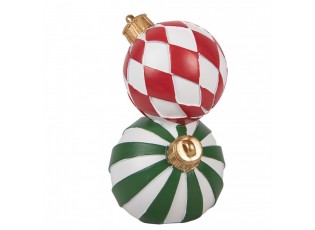 Christmas Decoration Figurine Christmas Bauble ? 12x20 Cm White Plastic - ? 12*20 cm