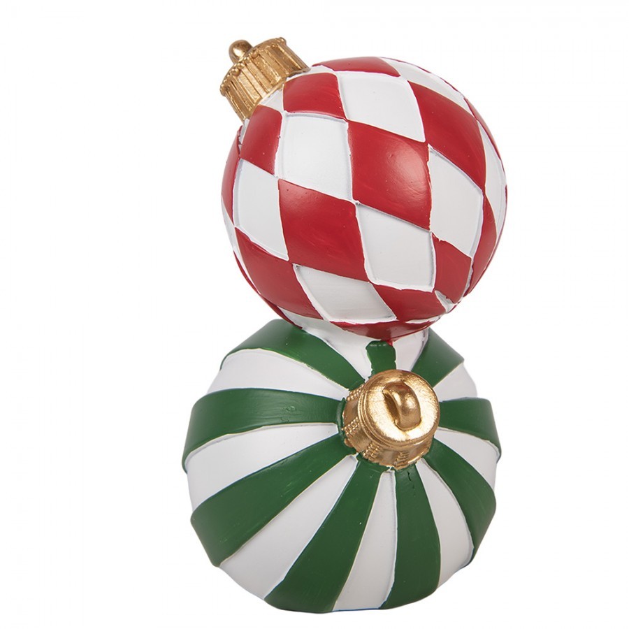 Christmas Decoration Figurine Christmas Bauble ? 12x20 Cm White Plastic - ? 12*20 cm