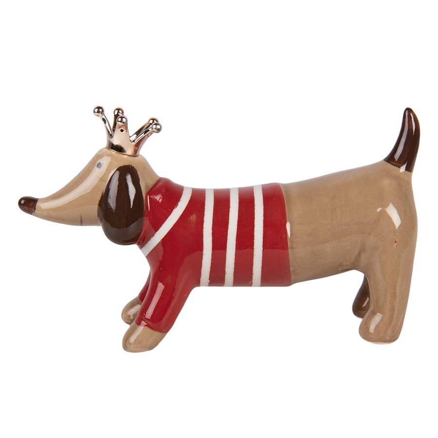 Decorative Figurine Dog 24x6x13 Cm Brown Ceramic - 24*6*13 cm