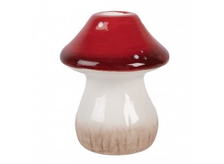 Keramický svícen muchomůrka na úzkou svíčku - Ø 9*10 cm