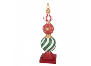 Christmas Decoration Figurine Christmas Bauble 16x16x56 Cm Red Plastic - 16*16*56 cm