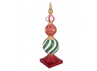Christmas Decoration Figurine Christmas Bauble 16x16x56 Cm Red Plastic - 16*16*56 cm