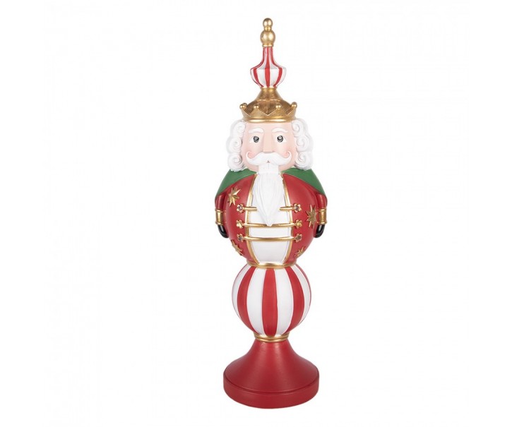 Christmas Decoration With LED Lighting Nutcracker 17x16x57 Cm / 3xAA Red Plastic - LED 17*16*57 cm / 3*AA Clayre & Eef