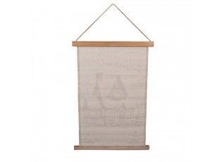 Wall Tapestry 40x2x60 Cm Beige Textile - 40*2*60 cm
