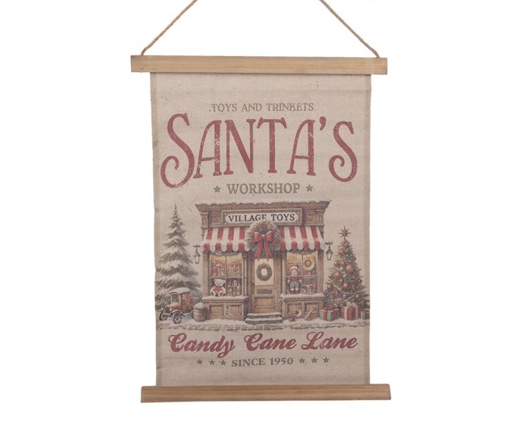 Wall Tapestry 40x2x60 Cm Beige Textile - 40*2*60 cm Clayre & Eef