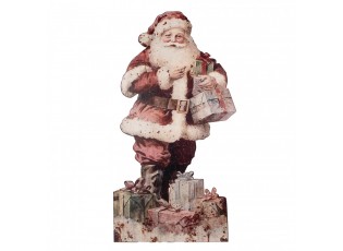 Vánoční kovová stojací cedule Santa Claus - 50*2*96 cm