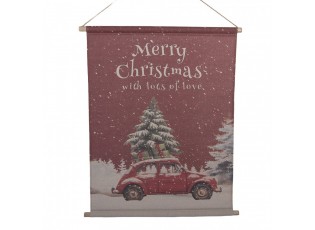 Wall Tapestry 76x3x97 Cm Red Textile - 76*3*97 cm