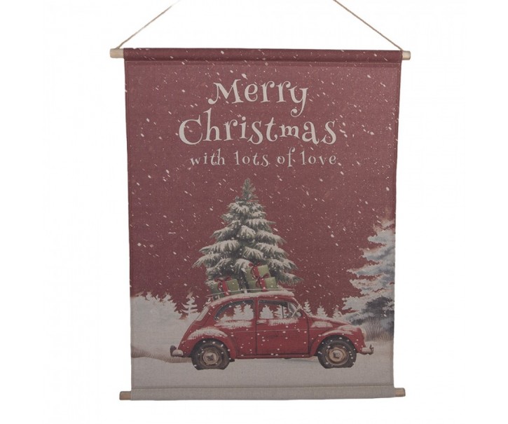 Wall Tapestry 76x3x97 Cm Red Textile - 76*3*97 cm Clayre & Eef