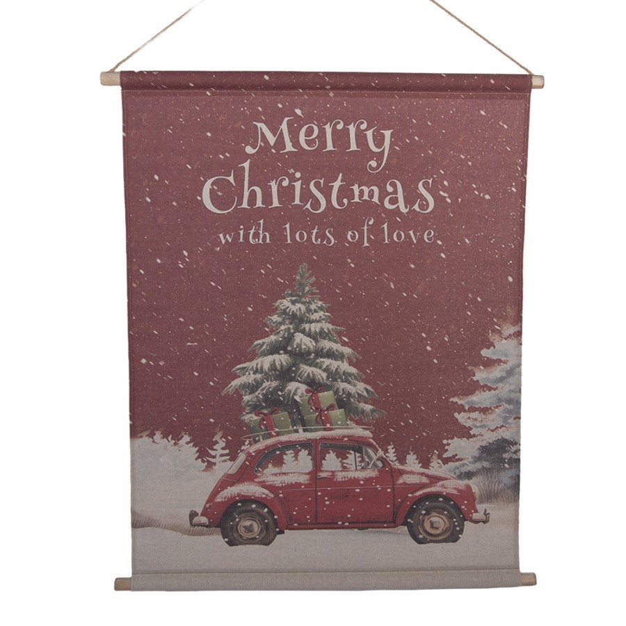 Wall Tapestry 76x3x97 Cm Red Textile - 76*3*97 cm