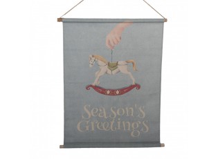 Wall Tapestry 76x3x97 Cm Blue Textile - 76*3*97 cm