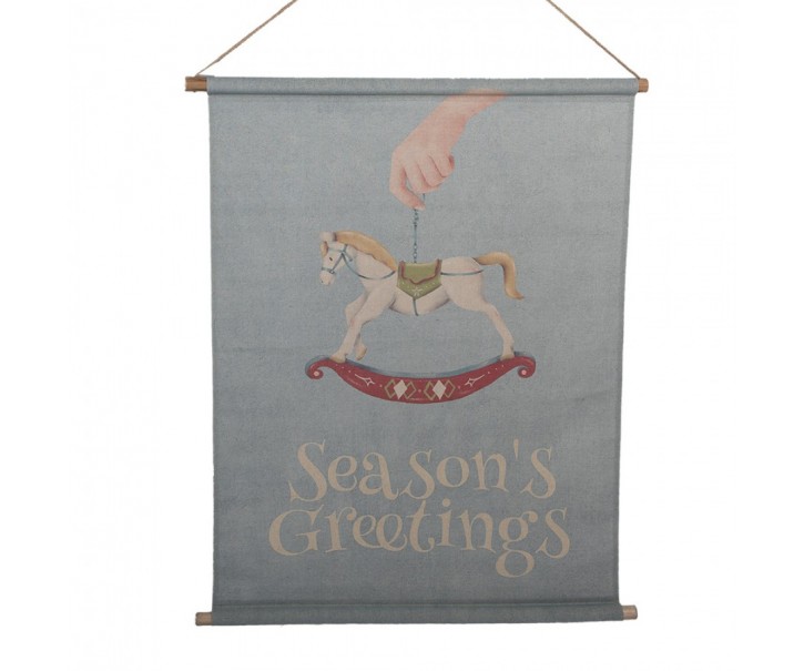 Wall Tapestry 76x3x97 Cm Blue Textile - 76*3*97 cm Clayre & Eef