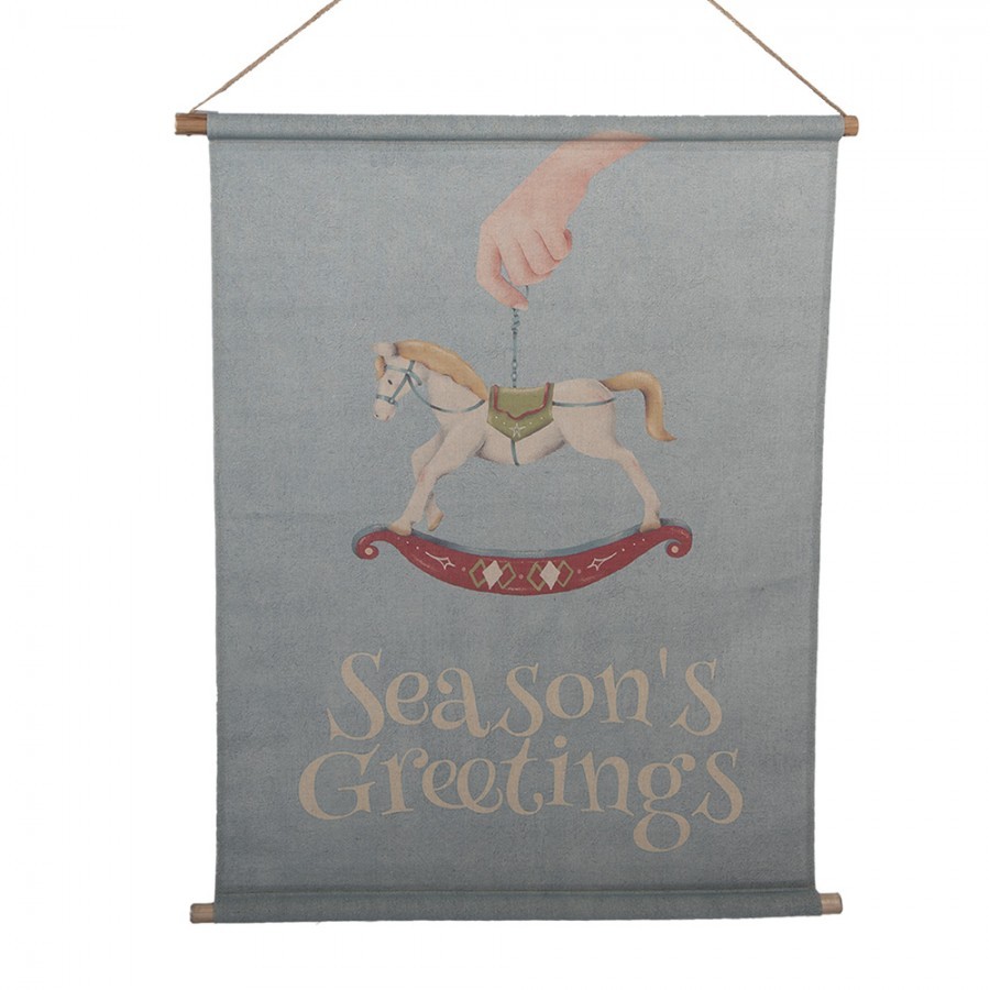 Wall Tapestry 76x3x97 Cm Blue Textile - 76*3*97 cm