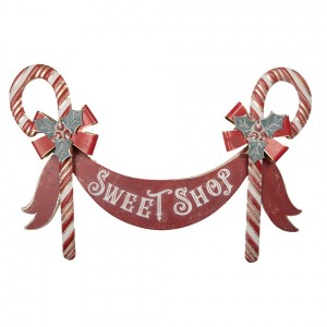 Nástěnná kovová cedule Sweet Shop - 91*5*59 cm