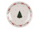 Porcelánový dezertní talířek se stromky Christmas Harmony - Ø 20*2 cm Clayre & Eef