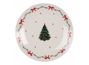 Porcelánový dezertní talířek se stromky Christmas Harmony - Ø 20*2 cm